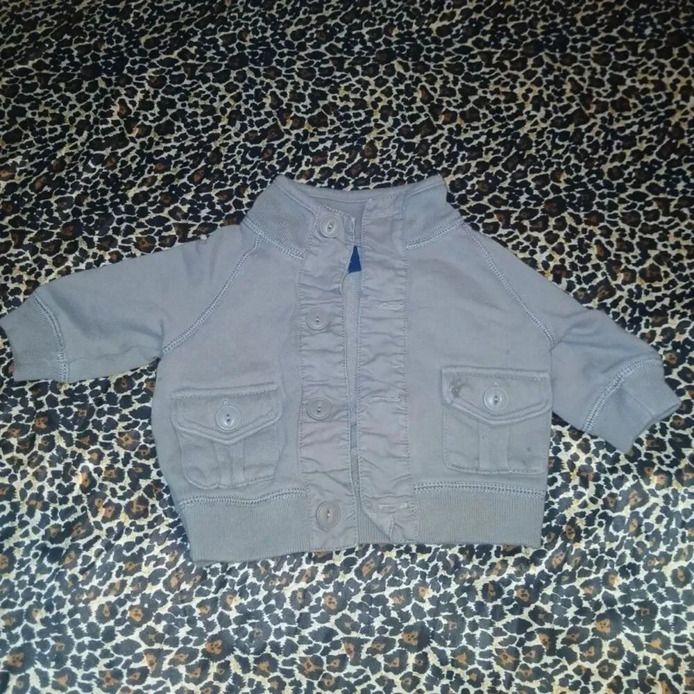 BabyGap Fleece Bomber-Style Cardigan Jacket size 0-3 months
